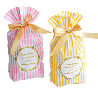 Sac OPP anti-humidité avec cordon de serrage pour l'emballage de nougat et de friandises, 100 pièces MOQ, pour cadeaux et artisanat