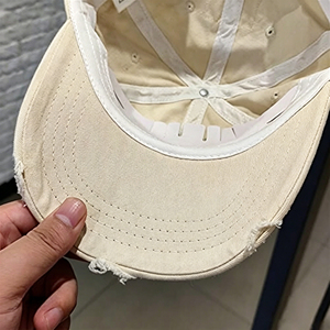 Gorra de Béisbol Vintage Lavada y Desgastada para Hombre, Gorra Tipo Dad Desgarrada y Rota, Primavera Verano, Casual, Transpirable, Personalizada - Product Image 4