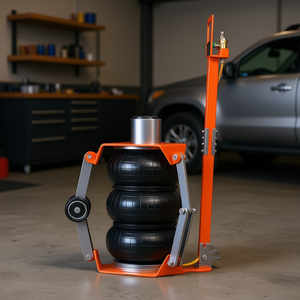 Martinetto Pneumatico a Tre Sacche per Auto, 3 Tonnellate, Altezza Regolabile 18,5 Pollici, con Maniglia per SUV e Auto - Product Image 2