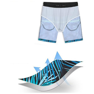 Wholesale High Quality Swim <b>Short</b> Newest Style 100% Polyester Solid Color Summer <b>Men</b> Swim <b>Shorts</b> Elastic Quick Dry with Pocket - Product Image 5