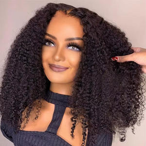 HQ Mixed Proc Discount Factory Wholesale Afro Kinky Curly Glueless <b>Human</b> <b>Hair</b> Bob <b>Wig</b> Real <b>Hair</b> Topper - Product Image 3