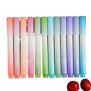 <span class=keywords><strong>2025</strong></span> <span class=keywords><strong>New</strong></span> Macarons Gradient colour <span class=keywords><strong>Highlighter</strong></span> Pen Set phim hoạt hình dễ thương với 4 Xiên Brush tip <span class=keywords><strong>Markers</strong></span> cho món quà - Product Image 1