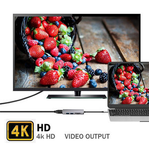 Haute qualité 5 1 type-<span class=keywords><strong>c</strong></span> <span class=keywords><strong>hub</strong></span> 4K HDTV <span class=keywords><strong>multiport</strong></span> Dock Station USB3.0 SD TF <span class=keywords><strong>USB</strong></span>-<span class=keywords><strong>C</strong></span> PD adaptateur de charge pour Macbook Pro produits Stock - Product Image 4