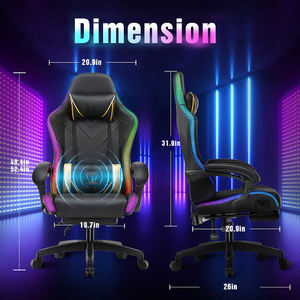 <span class=keywords><strong>Chaise</strong></span> d'ordinateur éclairée par Led inclinable supérieure Racing rose <span class=keywords><strong>chaise</strong></span> de massage ergonomique pour Pc <span class=keywords><strong>Gamer</strong></span> <span class=keywords><strong>chaise</strong></span> de jeu <span class=keywords><strong>Gamer</strong></span> Rgb avec repose-pieds - Product Image 2