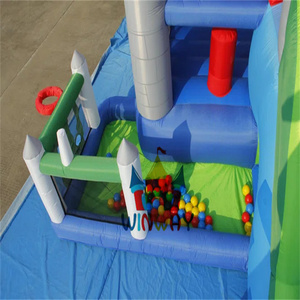 Baru balon bouncing hewan anjing Bouncing rumah balon kartun taman tiup tema dengan perosotan untuk anak-anak - Product Image 3