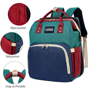 <span class=keywords><strong>Cuna</strong></span> <span class=keywords><strong>de</strong></span> viaje 3 en 1 personalizada, Moisés <span class=keywords><strong>de</strong></span> viaje impermeable, bolsa húmeda para mamá, organizador para bebé, mochila para mamá, bolsas <span class=keywords><strong>de</strong></span> pañales con cambiador - Product Image 4