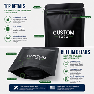 Bolsas <span class=keywords><strong>de</strong></span> Mylar con Ventana Transparente para Almacenamiento <span class=keywords><strong>de</strong></span> Granola, <span class=keywords><strong>Avena</strong></span>, Frutos Secos y Snacks, Bolsa con Cierre Hermético Resellable y Termosellable - Product Image 4