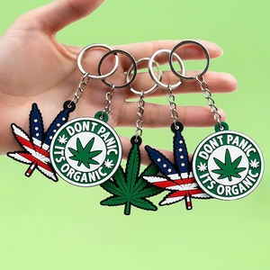 批发杂草配件 2D PVC 钥匙扣 定制个性化徽章 非常适合日常手提包装饰 节日礼物 - Product Image 1