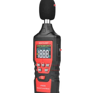 MAYILON HT622B fabrika doğrudan satış dijital ses seviyesi ölçer frekans tepki 30Hz-8KHz dijital ses seviyesi ölçerler 30 130db