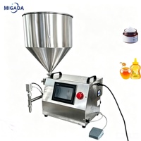 Machine de remplissage semi-automatique de bureau de haute qualité à pompe à engrenages pour pâtes liquides (miel, confiture, beurre de cacahuète, sauce chocolat)