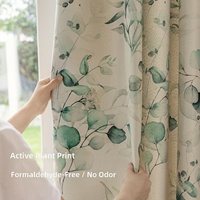 Nouvel Arrivage Rideaux Occultants en Polyester à Imprimé Végétal Pastoral, Isolants Thermiques et Pare-Soleil pour Chambre et Salon