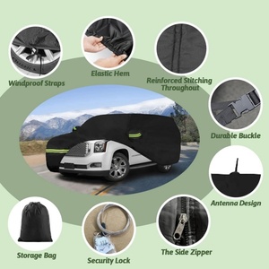 Fundas para Automóviles Chevrolet Tahoe 2007-2024, Resistentes, Impermeables, Protección Contra Sol, Lluvia, Rayos UV, Polvo y Nieve, Funda Exterior con Cierre de Cremallera para la Puerta - Product Image 2