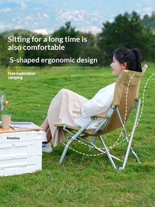 <span class=keywords><strong>Chaise</strong></span> pliante inclinable d'extérieur en aluminium et <span class=keywords><strong>toile</strong></span>, dossier haut, pour camping, pêche, plage, pause déjeuner, Sea Lion, portable. - Product Image 4