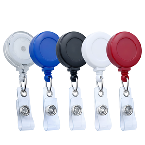 Bestom Nuovo <span class=keywords><strong>Porta</strong></span> <span class=keywords><strong>Badge</strong></span> Retrattile Trasparente OEM 32mm Rotondo in ABS <span class=keywords><strong>con</strong></span> <span class=keywords><strong>Clip</strong></span> a Coccodrillo per Targhetta Identificativa - Product Image 5