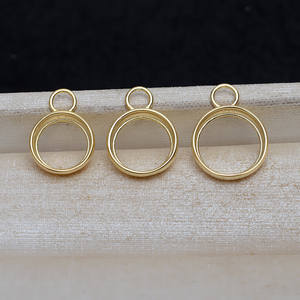 ตัวเรือนจี้มุกเงินแท้ S925 ขนาด 10-12 มม. ฐานแบนทรงกลม สำหรับงาน DIY - Product Image 1