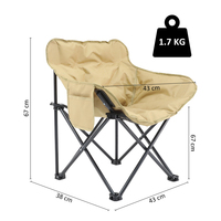 Chaise pliante portable au design moderne avec dossier haut et sac de rangement Table en rotin avec cadre en aluminium pour mobilier d'extérieur