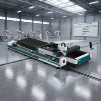 Machine de découpe laser à fibre haute vitesse LX3015HCT 12000W de haute précision et haute puissance avec table d'échange pour tuyaux et plaques