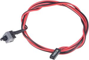 Kabel Daya sakelar tombol tekan On-Off 2 Pin merah dan hitam untuk komputer ATX untuk aplikasi elektronik - Product Image 3
