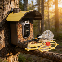 Mangeoire à oiseaux intelligente avec caméra AI ABS pour l'observation des oiseaux en extérieur, capture vidéo en temps réel, alimentation solaire WiFi