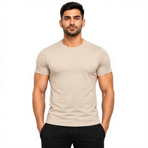 Men Compression T-Shirt Polyester Spandex Stretch Slim Fit Front Logo Gym Workout Athletic Training Quick Dry Breathable Wear - Product Image 1