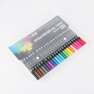 Juego de Rotuladores de Doble Punta con Acuarela, Empaque con Logotipo Personalizado, Rotuladores de Punta Fina para Arte - Product Image 1