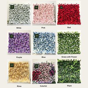 Mur <span class=keywords><strong>de</strong></span> fleurs artificielles 3D en soie rouge enroulable style Ins pour festivals et fêtes - Vente en gros - Product Image 4