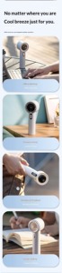 Skr-f638 New Summer Outdoor High Speed <b>USB</b> Charging Digital Display Air Cooling <b>Fan</b> Portable Small <b>Fan</b> <b>Mini</b> Handheld <b>Fan</b> - Product Image 6