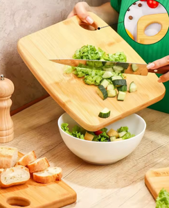 Un ensemble <span class=keywords><strong>de</strong></span> trois planches à découper en bambou, grandes, moyennes et petites, séparation des aliments crus et cuits - Product Image 3