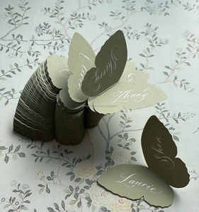 Tùy Chỉnh Cổ Điển Chết Cắt Thư Pháp Tên Thiệp Chúc Mừng Hình Dạng Độc Đáo Letterpress <span class=keywords><strong>In</strong></span> Trên Ưa Thích Giấy - Product Image 2