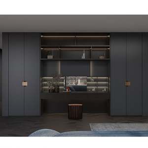 Armoire contemporaine en bois aluminium ensemble de meubles de chambre à coucher en bois armoire personnalisée vestiaire ambulant - Product Image 5