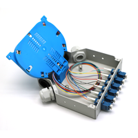 Boîtier de terminaison fibre optique en aluminium pour rail DIN, adaptateur 6 fibres SC Simplex LC Duplex FTTH