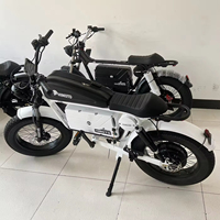 Vélo électrique Himoto White Warrior 3000w 60v 45ah Batterie Suspension réglable Porte-bagages en alliage d'aluminium Pneus larges pour la ville 80km/h