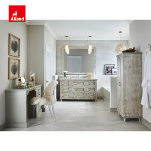 Alder sồi trắng gỗ rắn với thắt nút đau khổ hiệu ứng phòng tắm Vanity tạo nên Vanity - Product Image 2