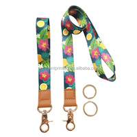 Sangle de cou ronde en nylon personnalisée de haute qualité et bon marché impression par sublimation thermique boucle en cuir lanière à boucle en plastique avec clip en métal