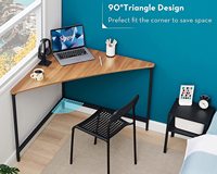 Mobilier de maison Bureau d'angle industriel Triangle Bureau d'ordinateur pour les petits espaces Bureau à domicile Poste de travail Ordinateur portable Table de jeu Étude Écriture Étudiant Table de bureau Bureau d'angle maison