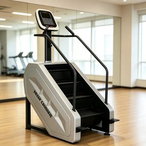 Equipo para Subir Escaleras de Alta Resistencia, Color Blanco Plateado, con Barandilla Ancha y Segura, Peldaños Antideslizantes, Máquina para Ejercicios Cardiovasculares - Product Image 3