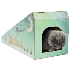 Vente directe d'usine planchers d'escaliers assembler carton ondulé maison bricolage <span class=keywords><strong>bleu</strong></span> pâle chat griffoir pour chat gratter - Product Image 1