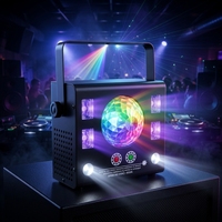 Lumière de scène kaléidoscope 4-en-1, boîtier en fer, lampe disco DJ, télécommande DMX512, effet d'éclairage laser 50W