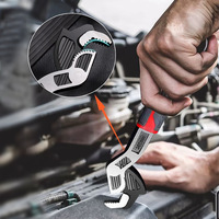 Clé dynamométrique multifonctionnelle en acier chromé pour bricolage et OEM, 6-12 pouces, outils de plomberie, grand calibre, autobloquante et réglable, vente en gros