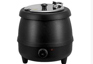 Nồi giữ nóng thức ăn tự chọn thương mại 10L màu đen, chất liệu thép 201-Aluminum, dùng cho khách sạn - Product Image 6
