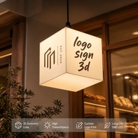 Enseigne lumineuse carrée suspendue pour extérieur, murale, pour boulangerie, café, restaurant, hôtel, affichage de la marque