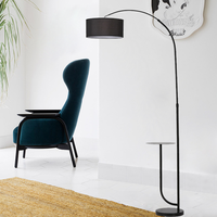 ENSEMBLE Moderne Nordique Art Designer Chambre Chevet Salon Lampadaire Led Coin Debout Pêche Lampadaire Avec Étagères