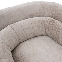 Ensemble de canapés modulaires de luxe en tissu chenille au design moderne haut de gamme avec accoudoirs incurvés pour salon d'appartement et de villa