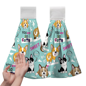 Sáng Tạo Siêu Dễ Thương Đại Lý Đa Năng Sử Dụng Thiết Kế In Độc Đáo Mềm Khăn Tay Sang Trọng Với Vòng Treo Cho Phòng Tắm Và Nhà Bếp - Product Image 5