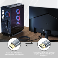 Câble tressé HDTV pour projecteur et moniteur, vente en gros d'usine, HD 1,5M/1,8M/2M/3M UHD 4K 30Hz PD