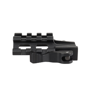Quick Release CNC Aluminum Alloy Leather Hollow Bracket 45-Degree Inclined Three-Track for 20mm Guide Metal Material - Product Image 5