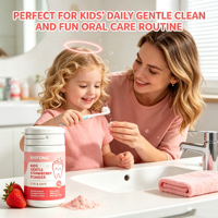 SHITONG Poudre de fraise douce pour enfants, soin quotidien sûr et amusant pour les dents, 50g