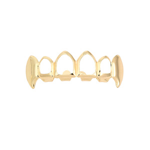 Grillz Hiphop 18K <span class=keywords><strong>Quad</strong></span> Hollow, plaqué or brillant, bijoux de mode pour hommes - Product Image 3
