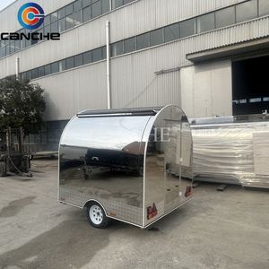 Chariot de vente ambulante multifonctionnel en acier inoxydable personnalisé pour la vente de glaces, de collations et de nourriture, camion de restauration rapide mobile, remorque à vendre - Product Image 5