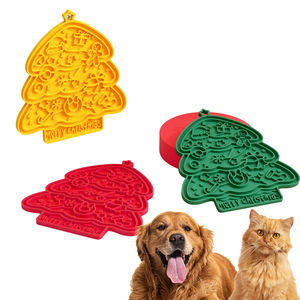 Christmas Tree Dog Lick Mat Slow Feeder mit rutsch fester Saugnapf-Silikon matte zur Verhinderung von Ersticken und Durch einander für Katzen und Hunde - Product Image 1